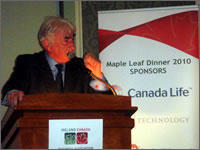 John O' Shea, Goal, speaking at Maple Leaf Dinner 2010